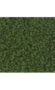Miyuki delica beads 15/0 - Matted transparent olive green DBS-1267
